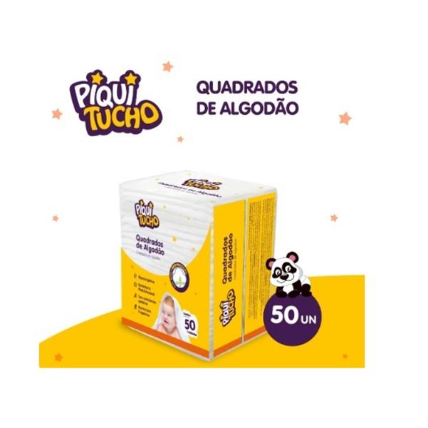 Imagem de Kit 12 Algodão Quadrado Piquitucho com 600 Unidades