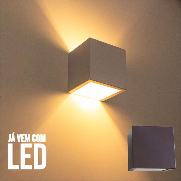 Imagem de KIT 12 Arandela 2 Fachos Slim Marrom + LED G9 5w 3000K Luminária Externa ou Interna St397