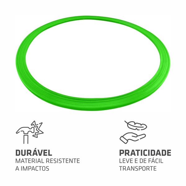 Imagem de Kit 12 Argolas de Agilidade Muvin - Treino Funcional Exercícios Circuito