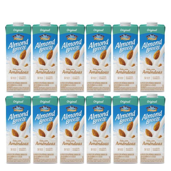 Imagem de Kit 12 Bebida Vegetal de Amendoas Almond Breeze Original 1L