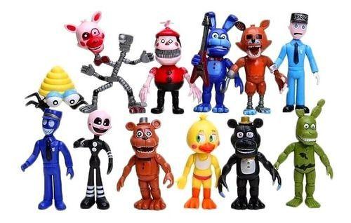 Imagem de Kit 12 Bonecos - Five Nights At Freddy's Bonnie Chica Foxy