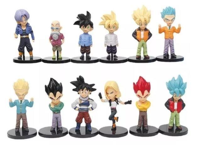 Imagem de Kit 12 bonecos miniaturas dragon ball z goku vegeta trunks coleção