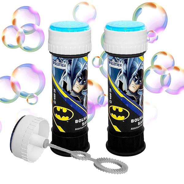 Imagem de Kit 12 Brinquedos Bolhas de Sabão Batman Lembrancinha Festa