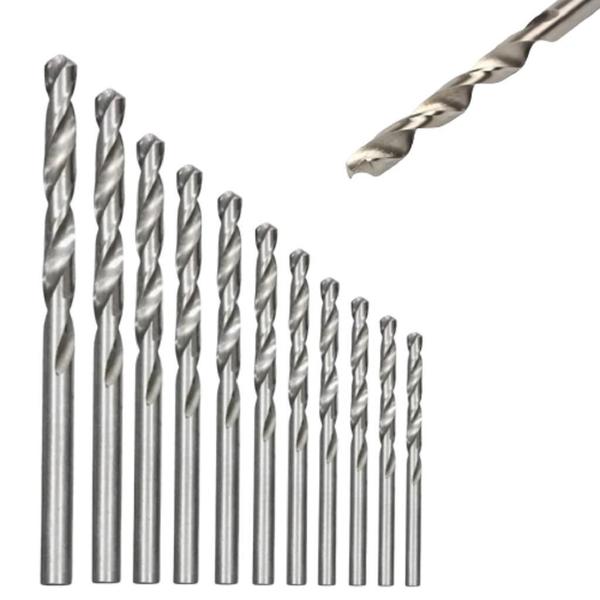 Imagem de Kit 12 Brocas Aço Rápido Hss 2 A 12Mm Para Metais Completo