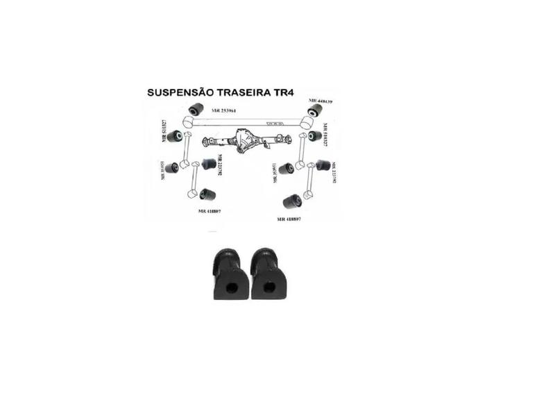 Imagem de Kit 12 Buchas Suspensão Traseira Pajero Tr4 2001/2016