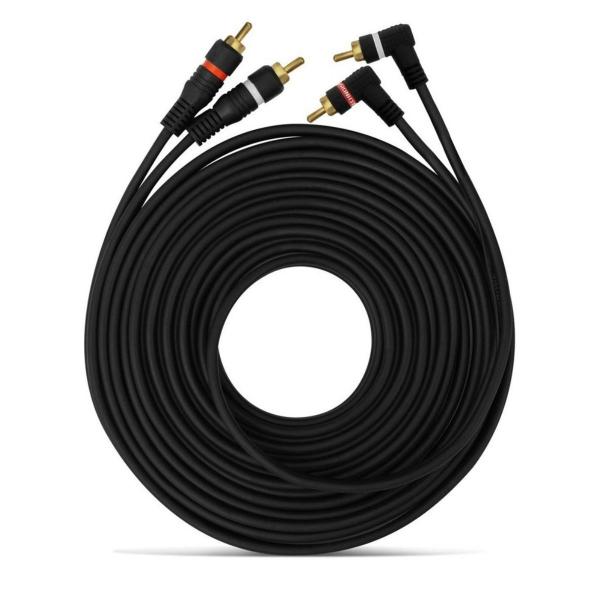 Imagem de Kit 12 Cabos Rca Mono Blindado Para Módulos Som Automotivo