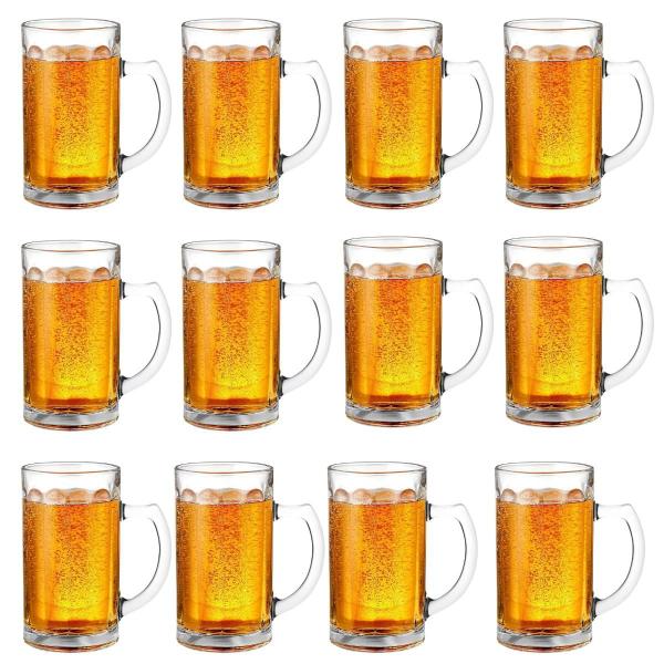 Imagem de Kit 12 Caneca 380ml Para Chopp Cerveja Masta Transparente