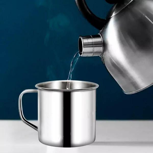 Imagem de Kit 12 Caneca Inox Bebida Gelada Café Chá Drink 8Cm 350Ml