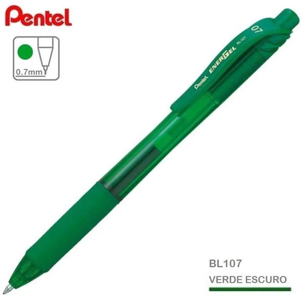 Imagem de Kit 12 Caneta Gel PENTEL EnerGel-X 0.7mm Retrátil  Escrita Suave  Tinta Secagem Rápida  Qualidade Japonesa