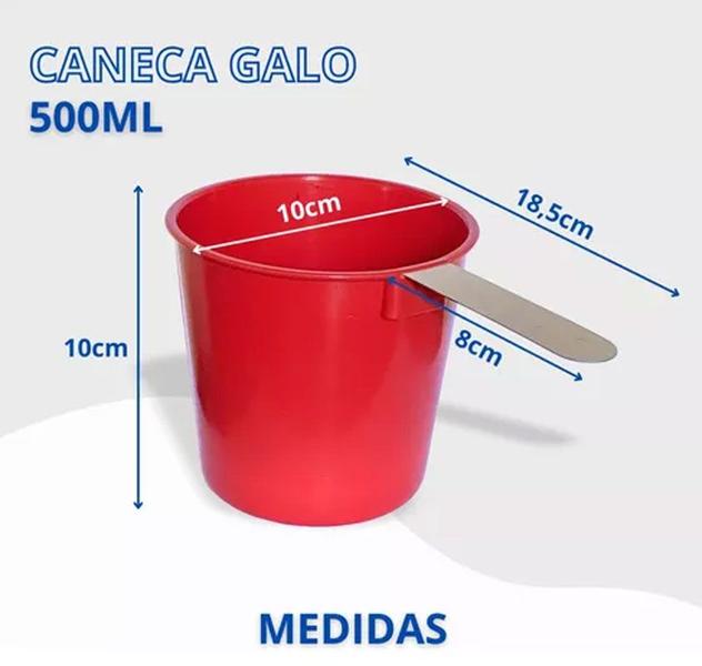 Imagem de Kit 12 Comedouro Caneca Com Alça Para Peru Aves Galinha Galos Codornas  