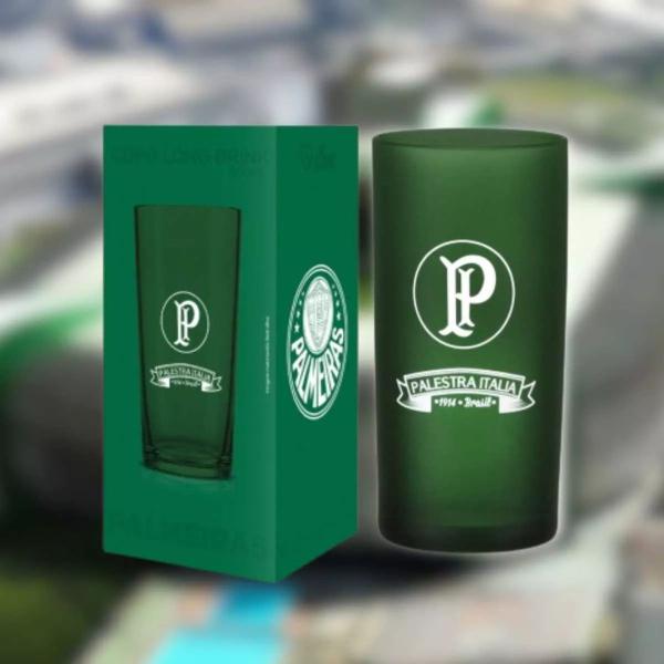 Imagem de Kit 12 Copos Long Drink Prime Palmeiras 300ml Fosco