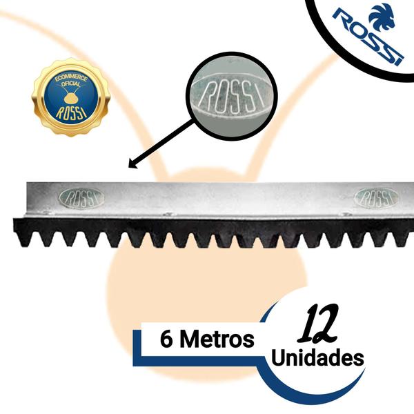 Imagem de Kit 12 Cremalheiras 50cm Dentada Barra P/ Motor Portão Rossi