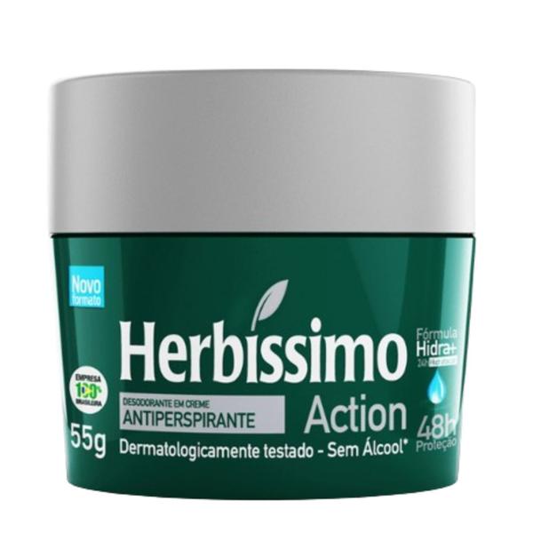 Imagem de Kit 12 Desodorante Creme Action Herbíssimo 55G - Dana