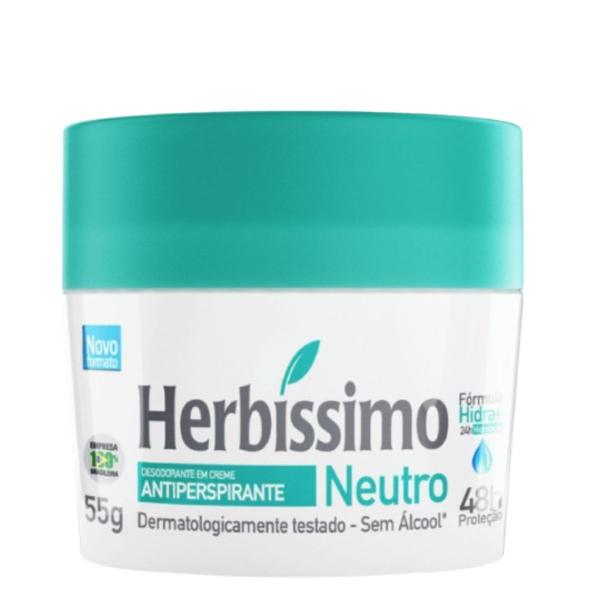 Imagem de Kit 12 Desodorante Creme Neutro Herbíssimo 55G - Dana