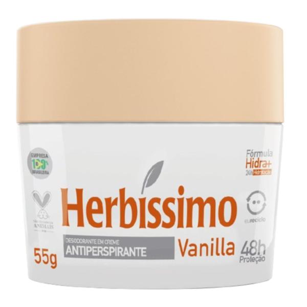 Imagem de Kit 12 Desodorante Creme Vanilla Herbíssimo 55G - Dana