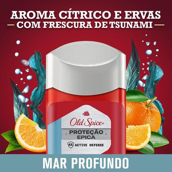 Imagem de Kit 12 Desodorante em Barra Old Spice Proteção Épica Mar Profundo 50g