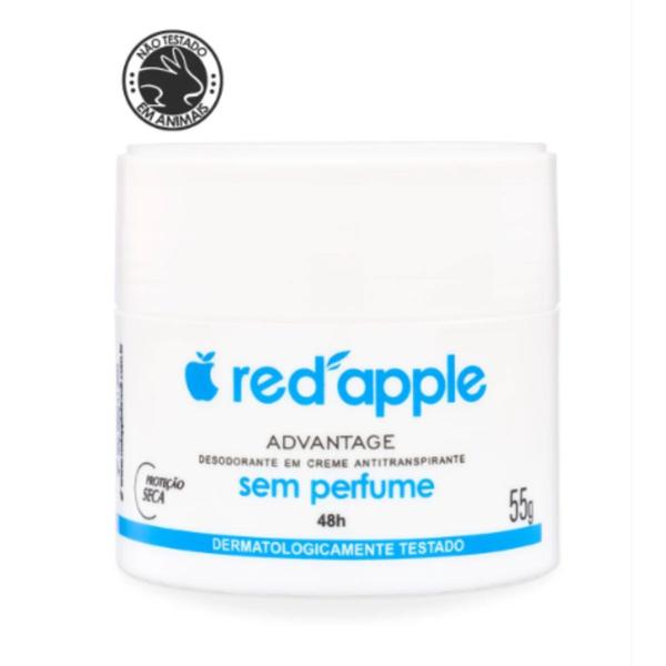 Imagem de Kit 12 Desodorante Em Creme Sem Perfume 55G - Red Apple