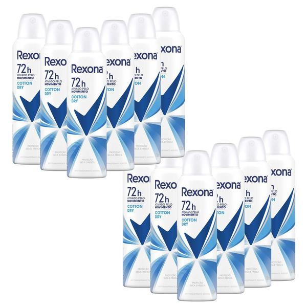 Imagem de Kit 12 Desodorante Rexona Motionsense Cotton Dry 150ml