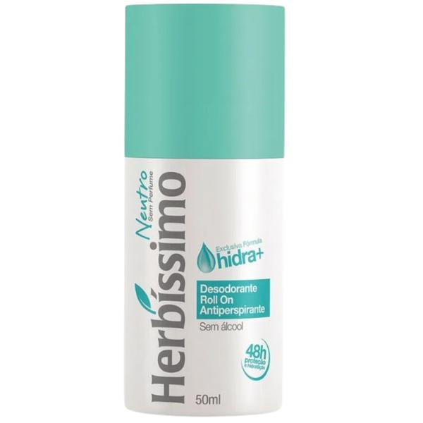 Imagem de Kit 12 Desodorante Roll-On Neutro Herbíssimo 50Ml - Dana