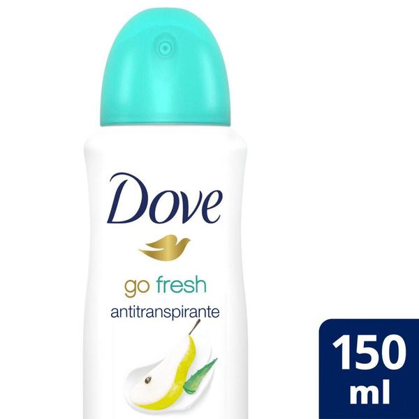 Imagem de Kit 12 Desodorantes Antitranspirante Aerosol Dove Go Fresh Pera e Aloe Vera 150ml