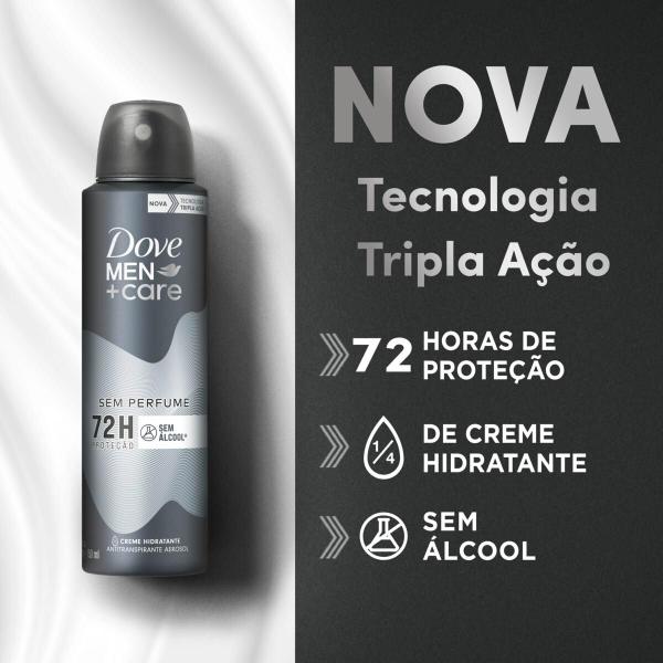 Imagem de Kit 12 Desodorantes Dove Men+Care Antitranspirante Aerossol Sem Perfume 150ml