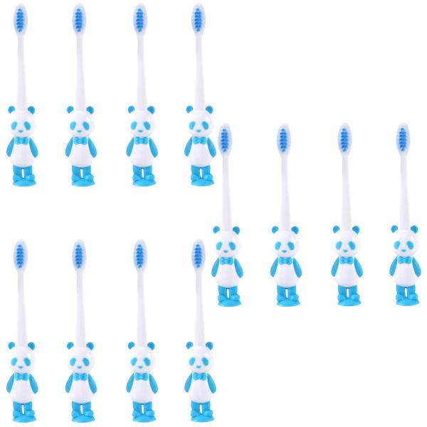 Imagem de kit 12 escovas de dente infantil fofinha desenho de 2 a 6 anos higiene oral para menino menina