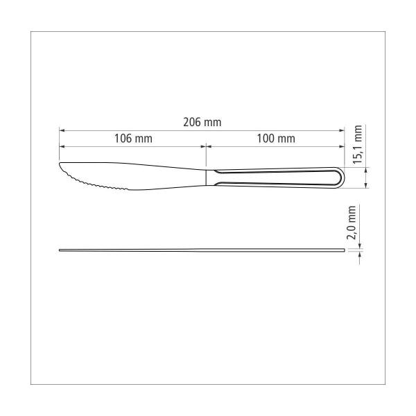 Imagem de Kit 12 Faca para Churrasco Inox Buzios 4"