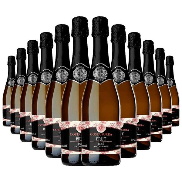 Imagem de Kit 12 Garrafas Espumante Rosé Italiano Costa Furra Brut