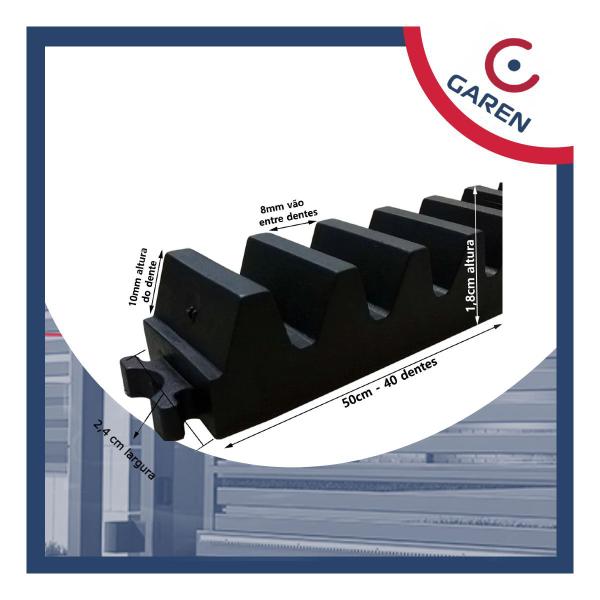Kit 12 Gomo Cremalheira Preto Residencial 50cm Garen Seg Imagem de Kit 12 Gomo Cremalheira Preto Residencial 50cm Garen Seg