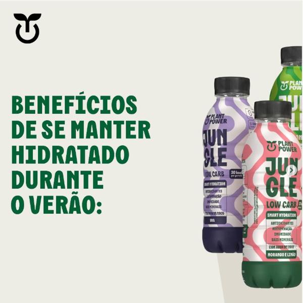 Imagem de Kit 12 Isotônico Jungle Low Carb Morango E Limão Plant 500Ml