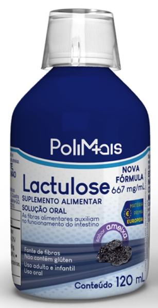 Imagem de Kit 12 Lactulose 667Mg/ml Polimais 120ml Ameixa - Nutriex