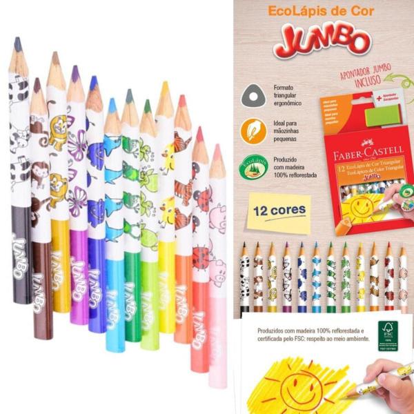 Imagem de Kit 12 Lápis de Cor Jumbo + Canetinhas - Faber-Castell