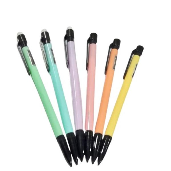 Imagem de Kit 12 Lapiseiras Estilosas Neon 0.7mm com Borracha Eficiente Escolar