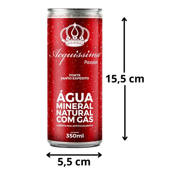 Imagem de Kit 12 Latas Agua Com Gas Acquissima Passion 350 Ml