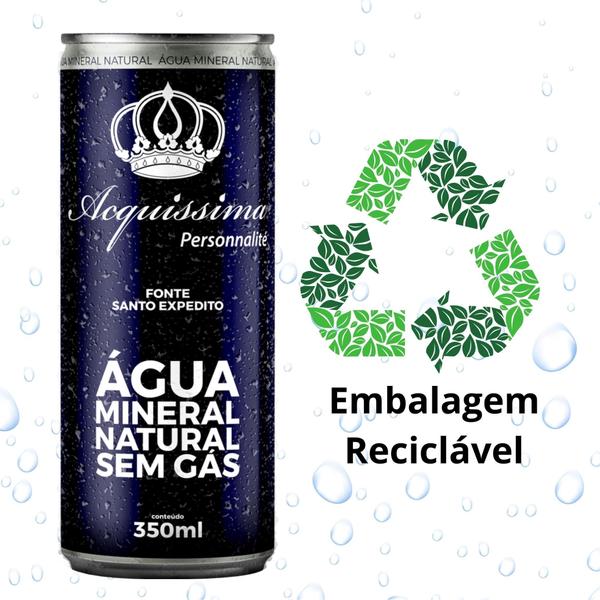 Imagem de Kit 12 Latas Agua Mineral Natural Acquissima Personalite 350