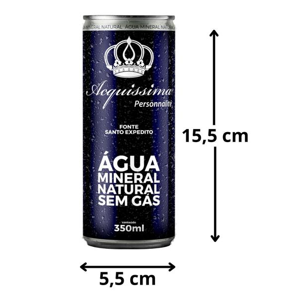 Imagem de Kit 12 Latas Agua Mineral Natural Acquissima Personalite 350