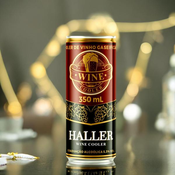 Imagem de Kit 12 Latas Cooler De Vinho Haller 350 Ml