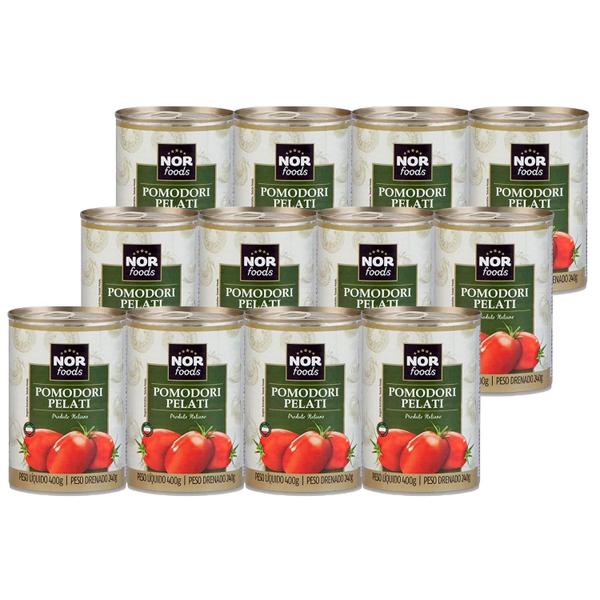 Imagem de Kit 12 Latas Tomate Pelado Italiano Norfoods 400G