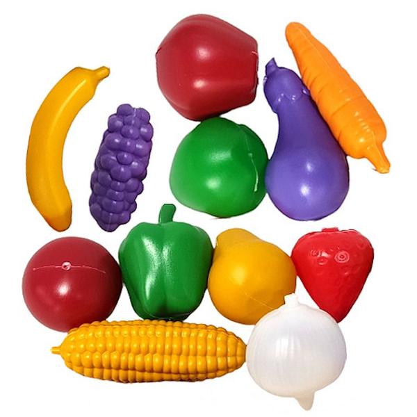 Imagem de Kit 12 Legumes e Verduras de Brinquedo Comidinha Infantil Cozinha Faz de Conta