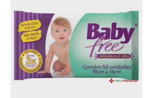 Imagem de Kit 12 Lenço Umedecido Baby Free 50Un - Qlb