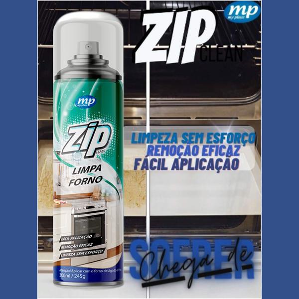 Imagem de Kit 12 Limpa Forno Remove Gordura Zip Clean 300Ml - My Place