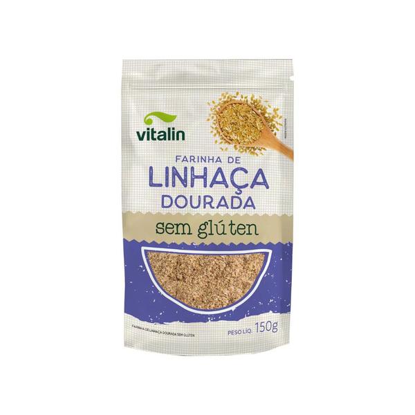 Imagem de Kit 12 Linhaça Dourada Farinha Vitalin 150g