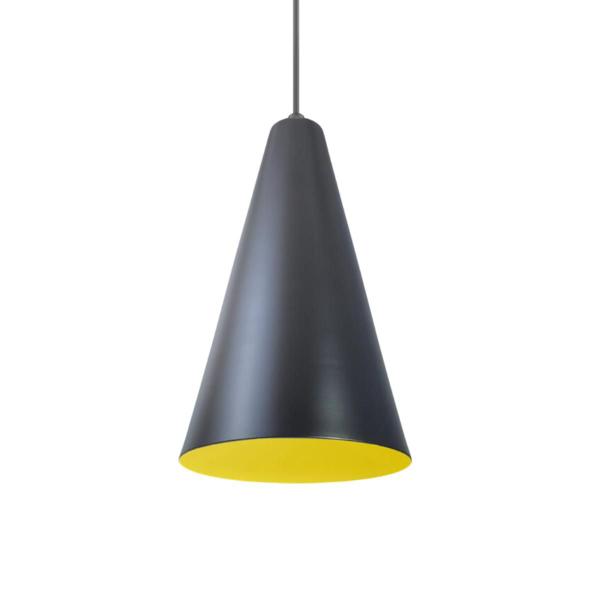 Kit 12 Luminária Pendente Cone Com Interior Amarelo Com Fiação 110/220v - Luminárias Navarro Imagem de Kit 12 Luminária Pendente Cone Com Interior Amarelo Com Fiação 110/220v