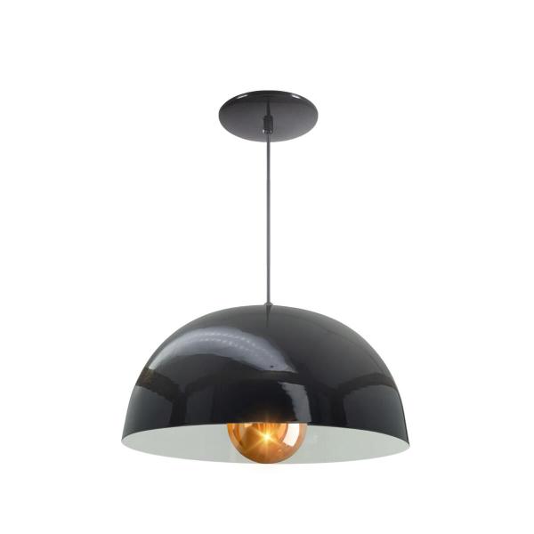 Kit 12 Luminária Pendente Meia Lua 24cm Com Interior Branco Brilho Fiação 110/220v - Luminárias Navarro Imagem de Kit 12 Luminária Pendente Meia Lua 24cm Com Interior Branco Brilho Fiação 110/220v