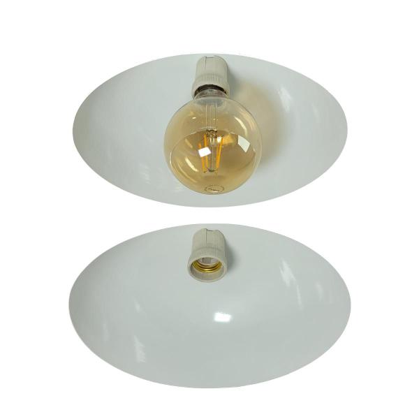 Kit 12 Luminária Pendente Meia Lua 24cm Com Interior Branco Brilho Fiação 110/220v - Luminárias Navarro Imagem de Kit 12 Luminária Pendente Meia Lua 24cm Com Interior Branco Brilho Fiação 110/220v