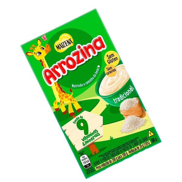 Kit 12 Maizena Arrozina Tradicional Amido De Milho Mingau 9 Vitaminas Papinha 180g Imagem de Kit 12 Maizena Arrozina Tradicional Amido De Milho Mingau 9 Vitaminas Papinha 180g