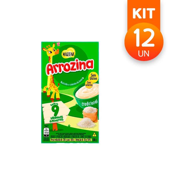 Kit 12 Maizena Arrozina Tradicional Amido De Milho Mingau 9 Vitaminas Papinha 180g Imagem de Kit 12 Maizena Arrozina Tradicional Amido De Milho Mingau 9 Vitaminas Papinha 180g