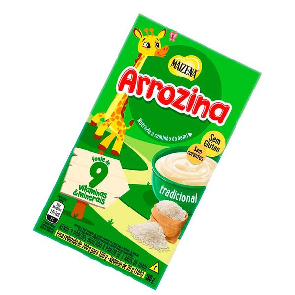 Kit 12 Maizena Arrozina Tradicional Amido De Milho Mingau 9 Vitaminas Papinha 180g Imagem de Kit 12 Maizena Arrozina Tradicional Amido De Milho Mingau 9 Vitaminas Papinha 180g