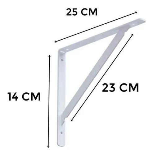 Imagem de Kit 12 Mão Francesa Cantoneira Prateleira 25cm + Parafusos