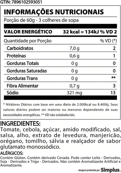 Imagem de Kit 12 Molho de Tomate Pedaços Tradicional 300g Cada Heinz